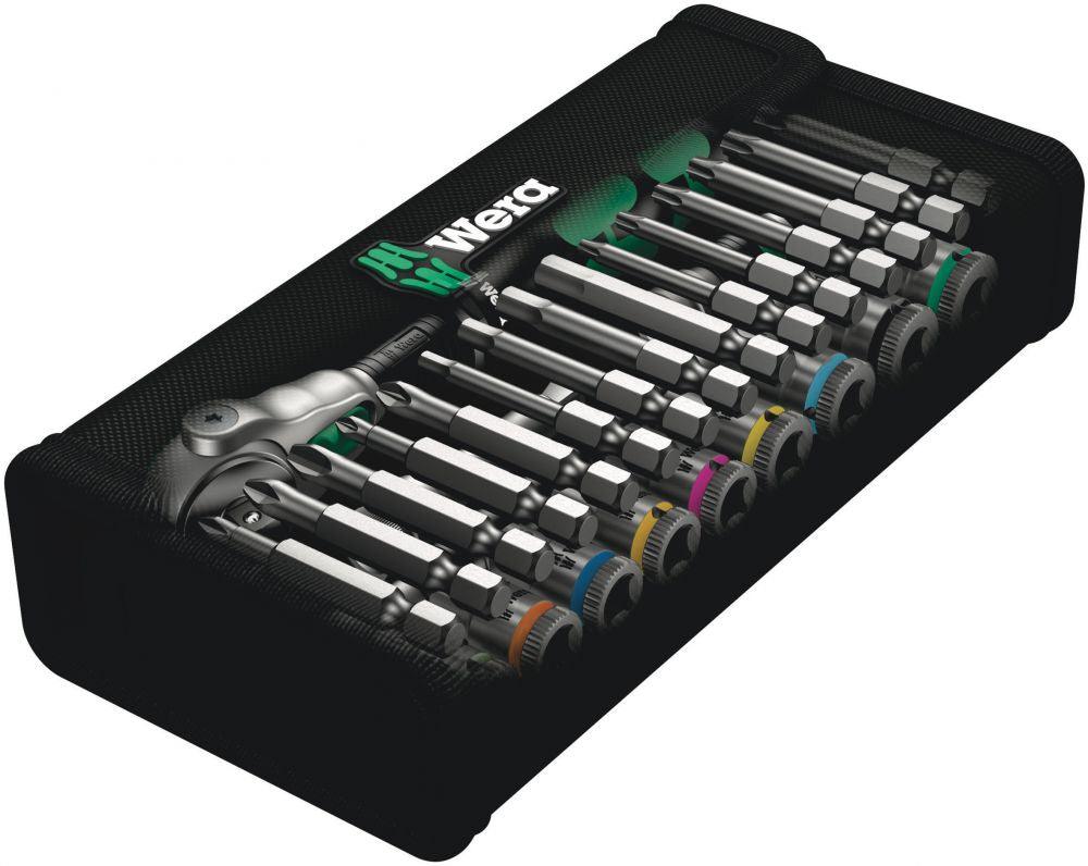 Wera 8100 SA 6 Zyklop Speed Ratchet Set, 1/4" drive, metric, 28 pieces (05004016001) - Apollo Industries 