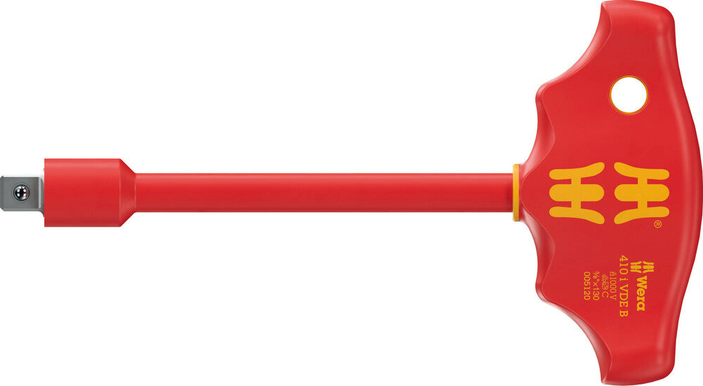 Wera 410 i VDE B VDE-insulated T-handle adapter screwdriver for 3/8" sockets 05005120001