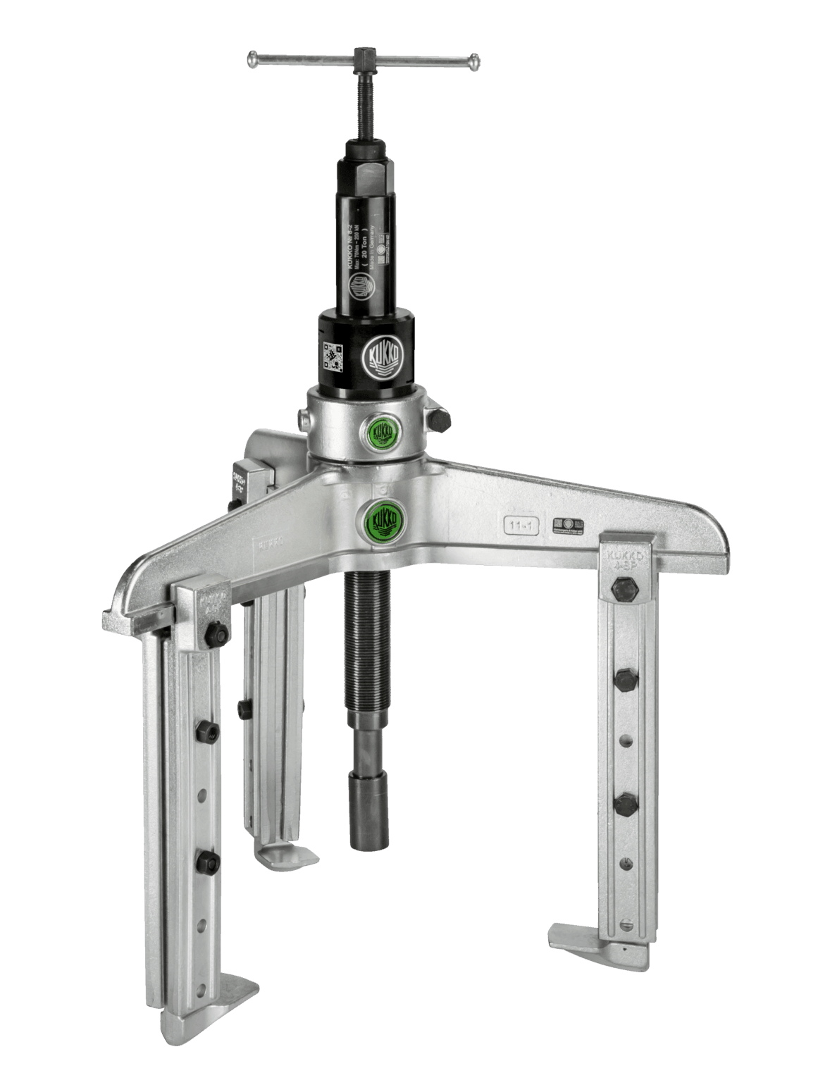 Kukko 11-2-BV Extra strong, 3-arm universal puller with adjustable clamping depth and grease-hydraulic spindle