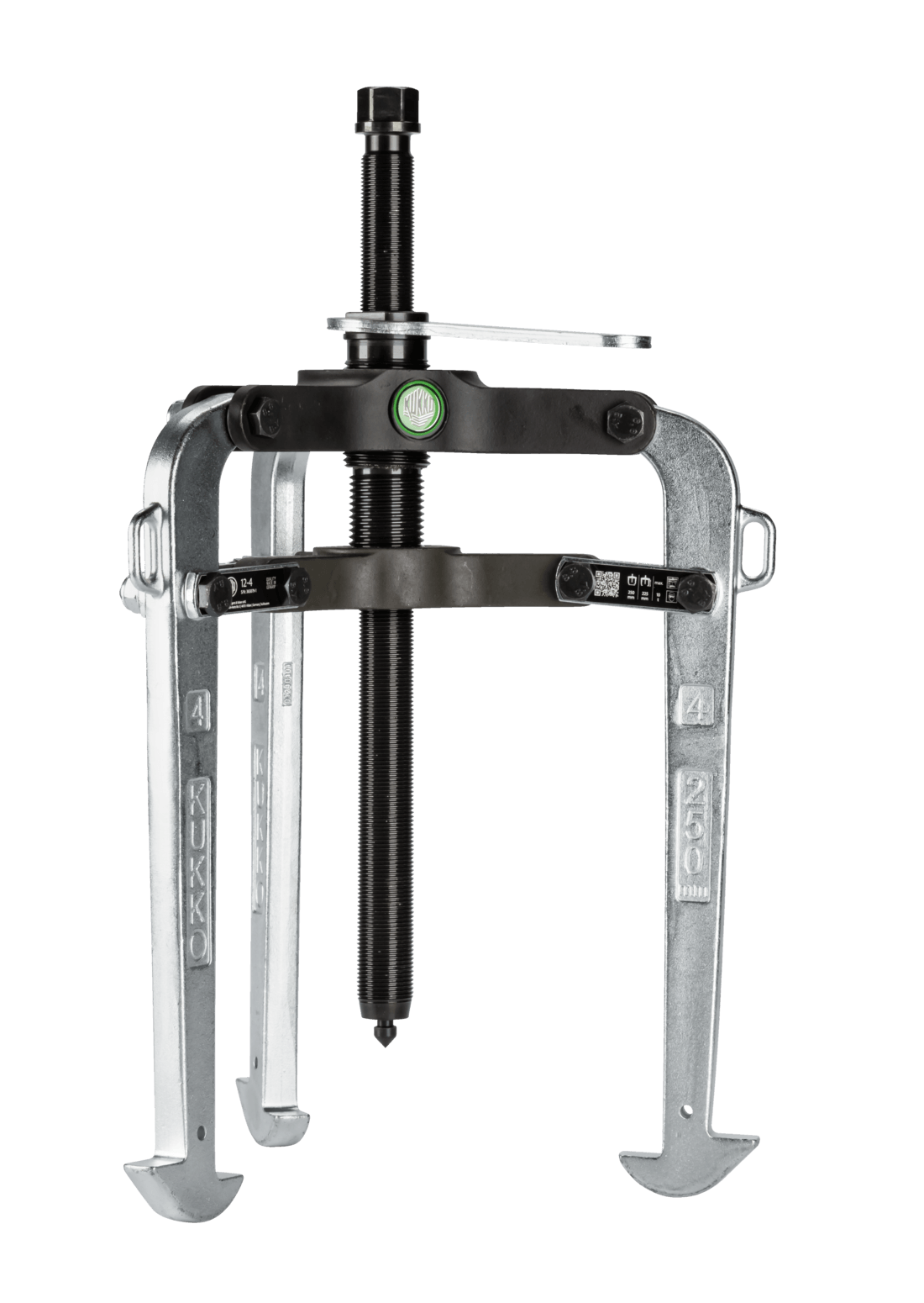 Kukko 12-4 3-arm puller with pre-adjustable puller hooks for internal and external pullers - Apollo Industries 