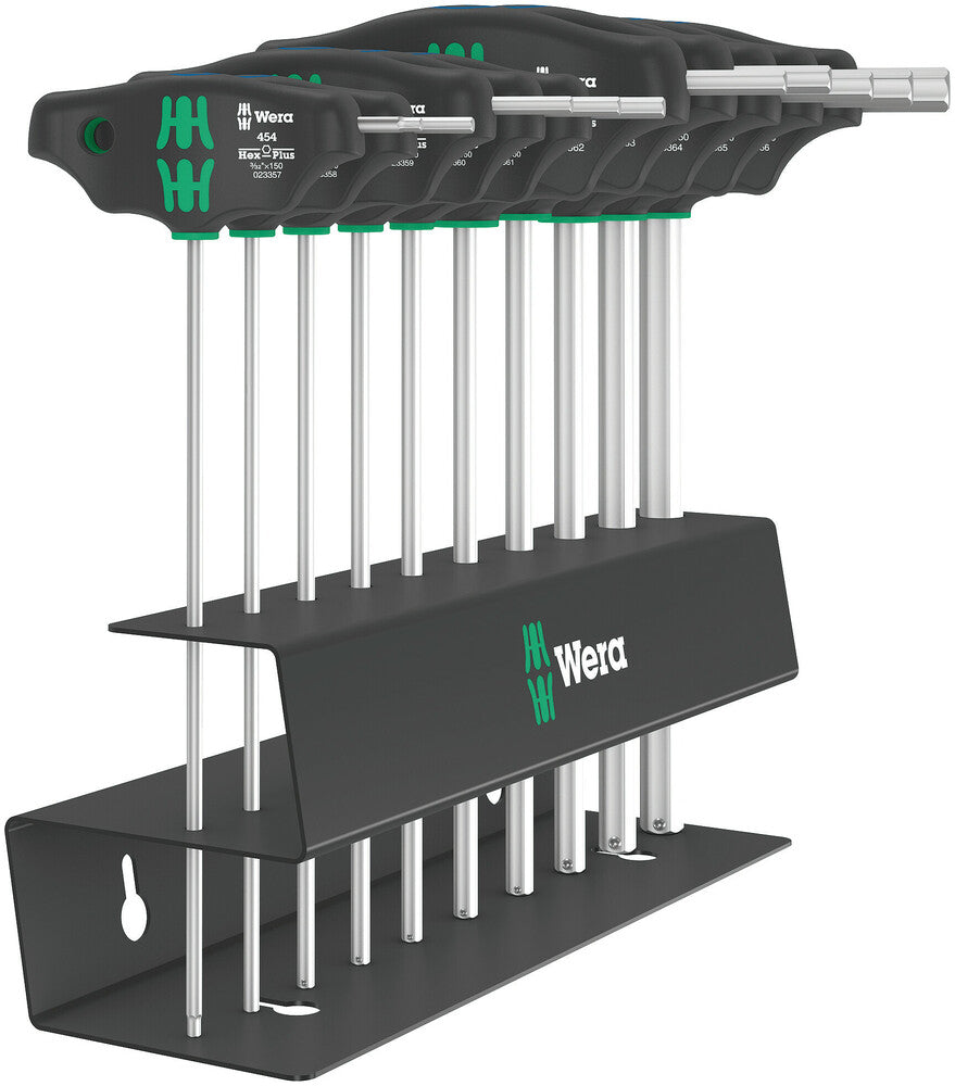Wera 454/10 HF Set Imperial 2 Screwdriver set T-handle Hex-Plus screwdrivers with holding function, imperial 05023454001
