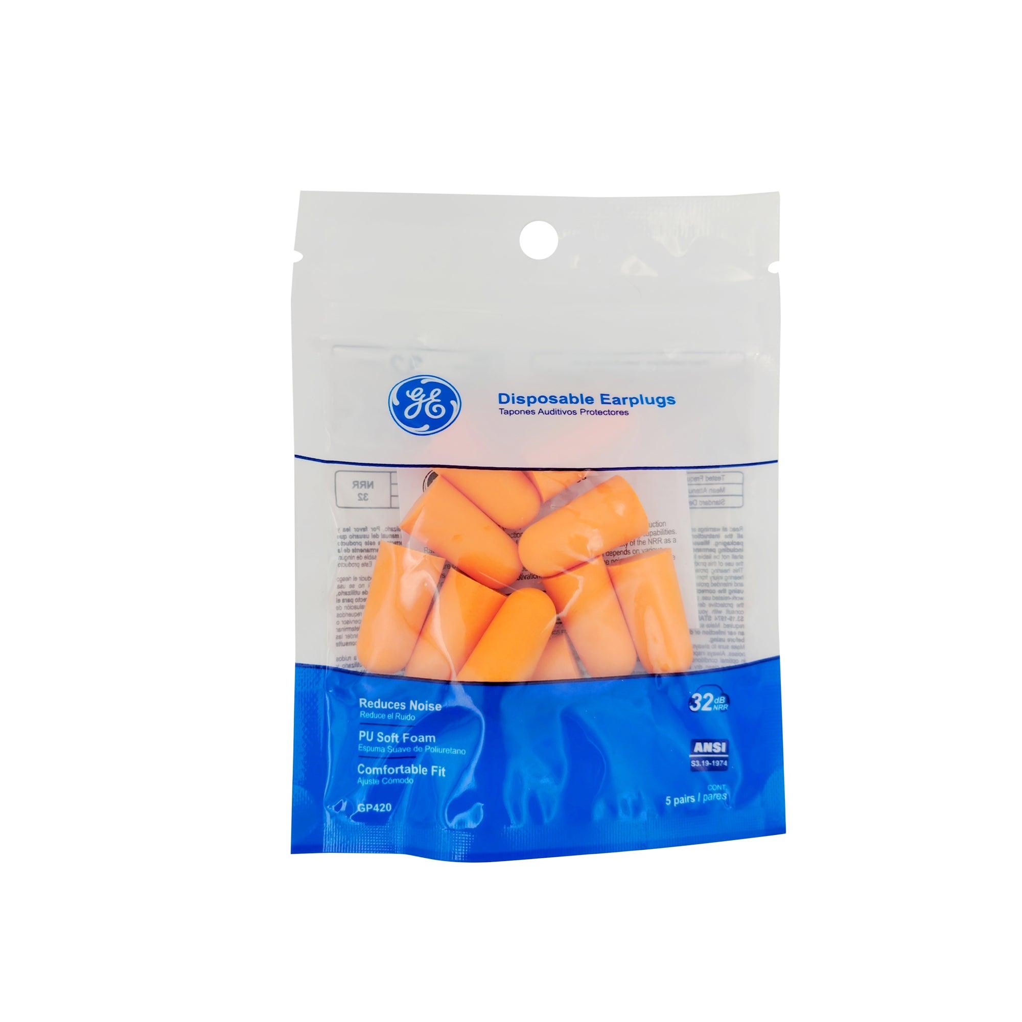 General Electric Bullet Shaped Disposable Earplug 5 Pairs (GP420)