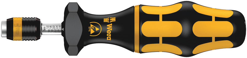 Wera Series 7400 ESD Kraftform adjustable torque screwdrivers (0.1-3.0 Nm) with Rapidaptor quick-release chuck 05074780001