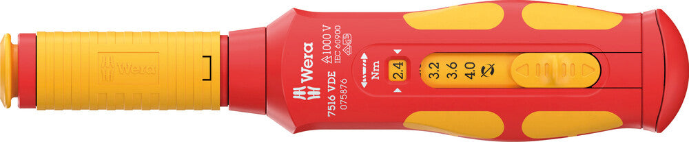 Wera 7516 VDE Kraftform Safe-Torque Speed Torque screwdriver, 2.4-4.0 Nm 05075876001