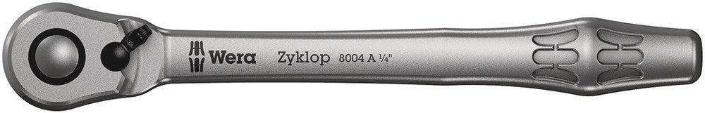 Wera 8004 A Zyklop Metal Ratchet with switch lever and 1/4" drive 05004004001