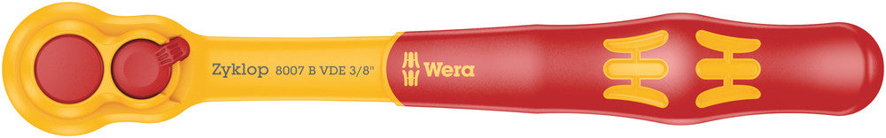 Wera 8007 B VDE Zyklop ratchet, insulated, with switch lever, with 3/8" drive 05004966001