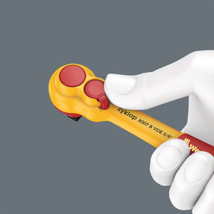 Wera 8007 B VDE Zyklop ratchet, insulated, with switch lever, with 3/8" drive 05004966001