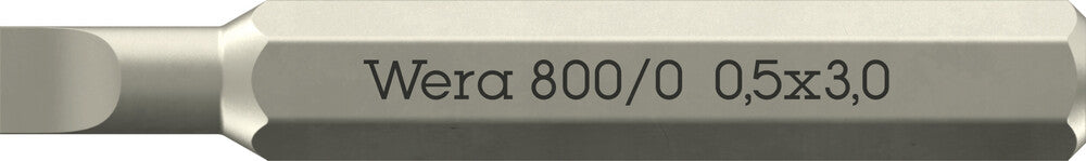 Wera 800/0 Micro bits for slotted screws 05058105001