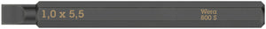 Wera 800 S Slotted bits for impact screwdrivers 05018141001