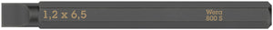 Wera 800 S Slotted bits for impact screwdrivers 05018142001