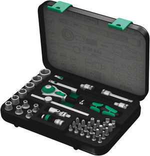 Wera 8100 SA 4 Zyklop Speed Ratchet Set, 1/4" drive, imperial 05003535001