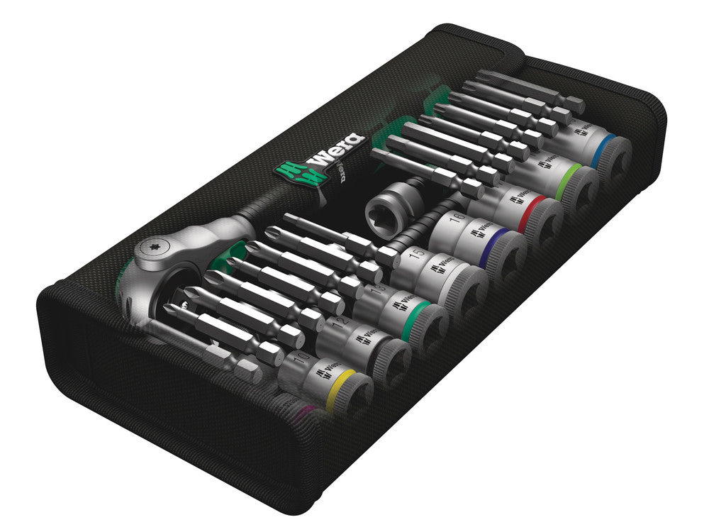 Wera 8100 SB 6 Zyklop Speed Ratchet Set, 3/8" drive, metric 05004046001