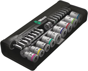Wera 8100 SB 8 Zyklop Metal Ratchet Set with switch lever, 3/8" drive, metric 05004048001