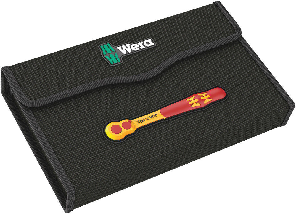 Wera 8100 SB VDE 1 Zyklop Ratchet set, insulated, switch lever, 3/8" drive, metric 05004970001
