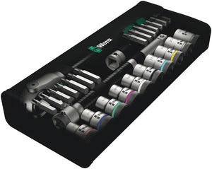 Wera 8100 SC 9 Zyklop Speed Ratchet Set, 1/2" drive, imperial 05004079001