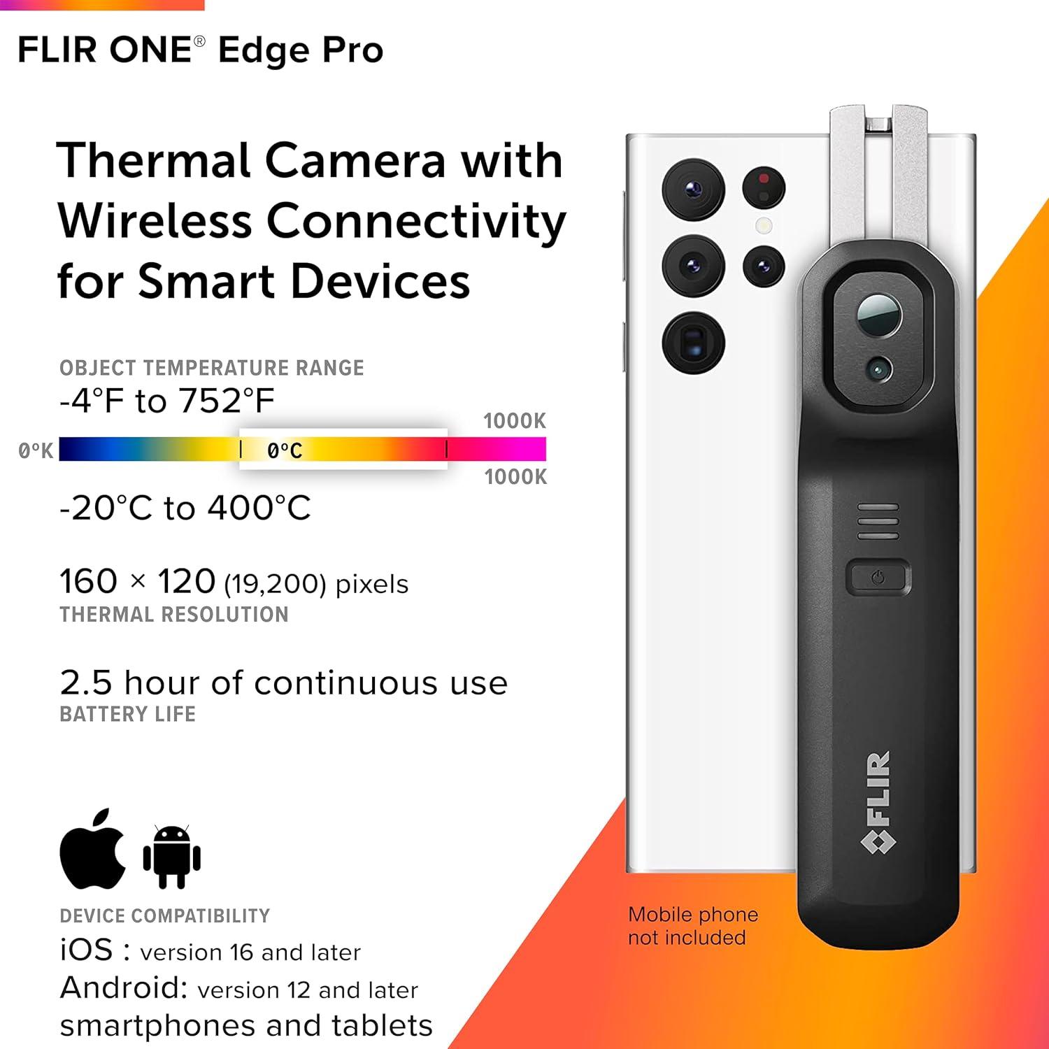 FLIR ONE Edge Pro Thermal Camera with Wireless Connectivity for iOS® and Android™ Smart Devices