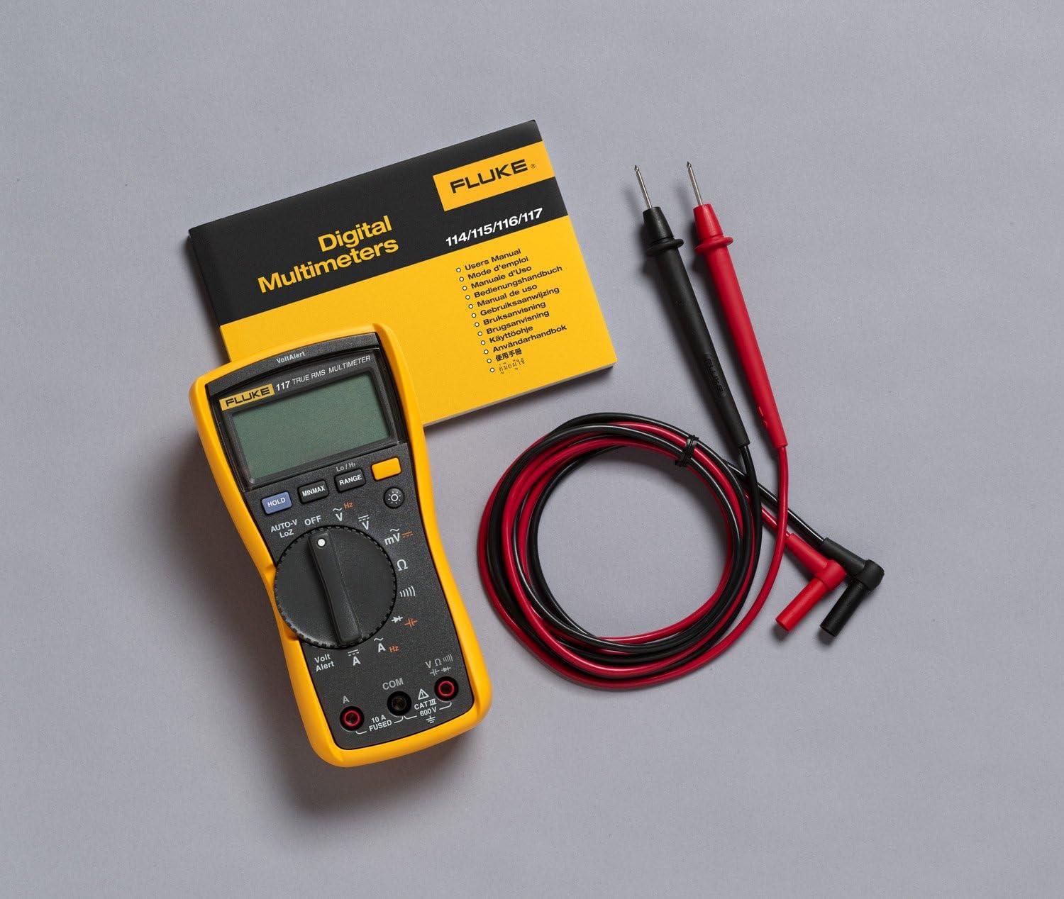 Fluke 117 Digital Multimeter - 600 V, 10 A AC - 600 V, 10 A DC