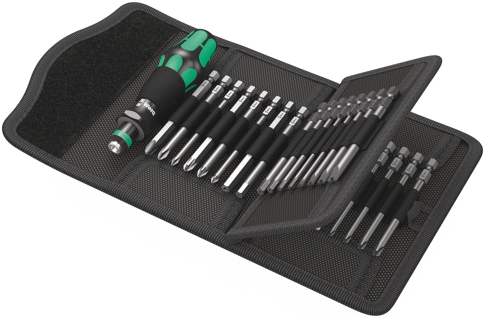 Wera Kraftform Kompakt 62, 33 pieces Rapid quick release screwdriver set (05059297001) - Apollo Industries 