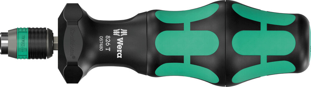 Wera 826 T Kraftform Turbo bitholding handle with Rapidaptor quick-release chuck 05057480001