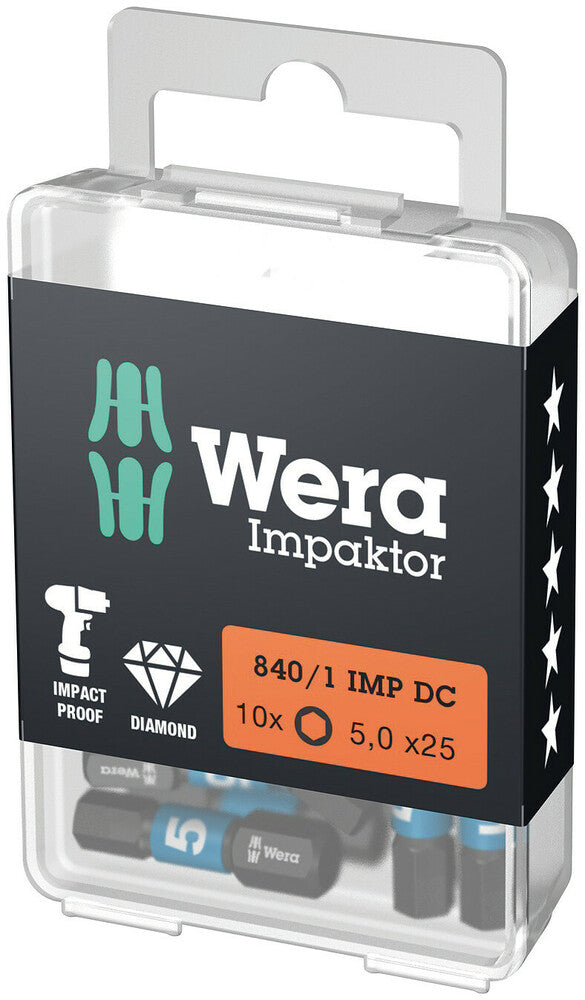 Wera 840/1 IMP DC Hex-Plus DIY Impaktor bits 05057605001
