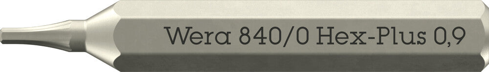 Wera 840/0 Hex-Plus Micro bits for hexagonal socket head screws 05058108001