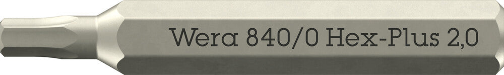 Wera 840/0 Hex-Plus Micro bits for hexagonal socket head screws 05058111001