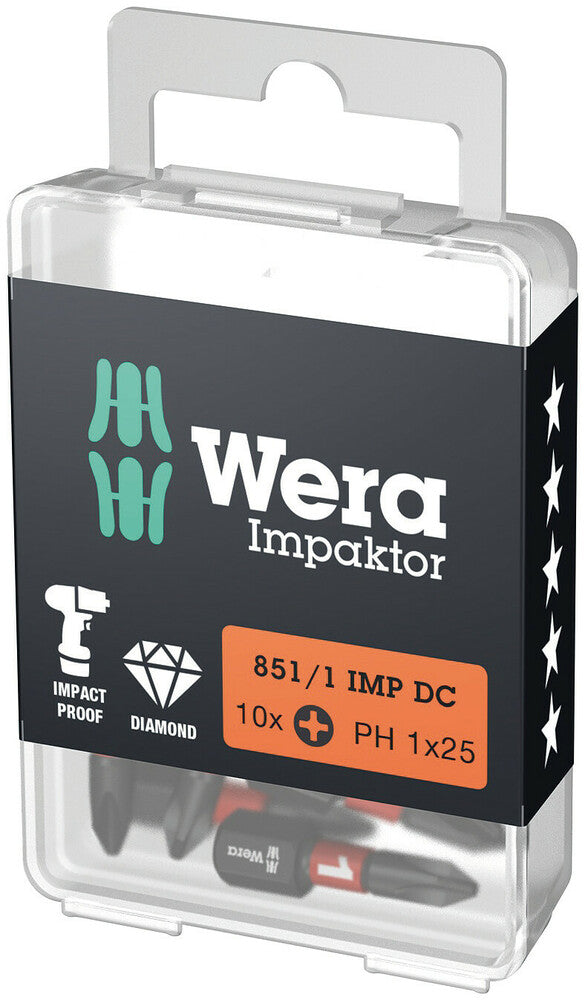Wera 851/1 IMP DC PH DIY Impaktor PH bits 05057615001