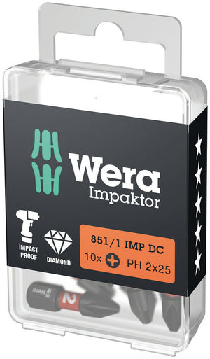 Wera 851/1 IMP DC PH DIY Impaktor PH bits 05057616001