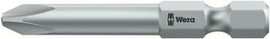 Phillips screwdriver bit with hex shank, chrome finish, Wera logo, industrial tool