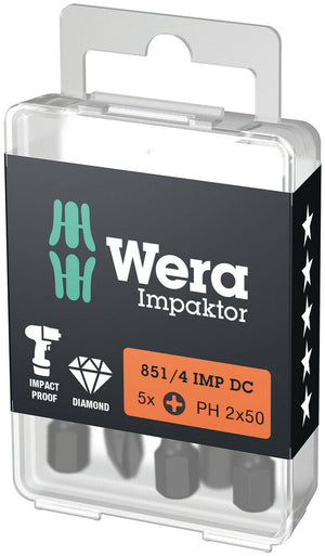 Wera 851/4 IMP DC PH DIY Impaktor PH bits 05057656001