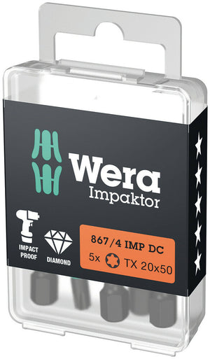 Wera 867/4 IMP DC TORX® DIY Impaktor bits 05057664001