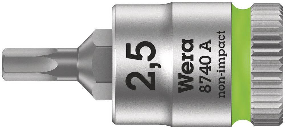 Wera 8740 A Zyklop bit socket, 1/4" drive 05003331001