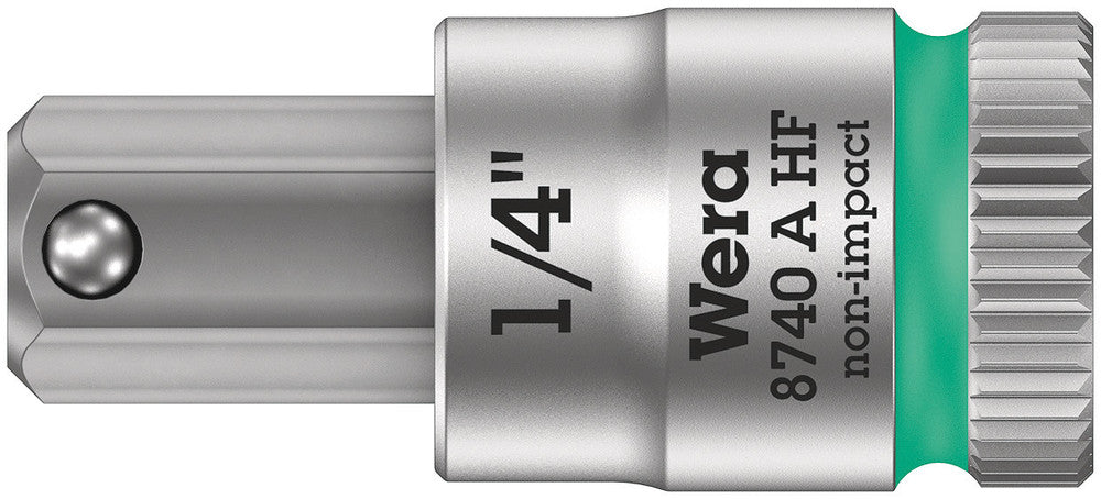 Wera 8740 A HF Zyklop bit socket with holding function, 1/4" drive 05003388001