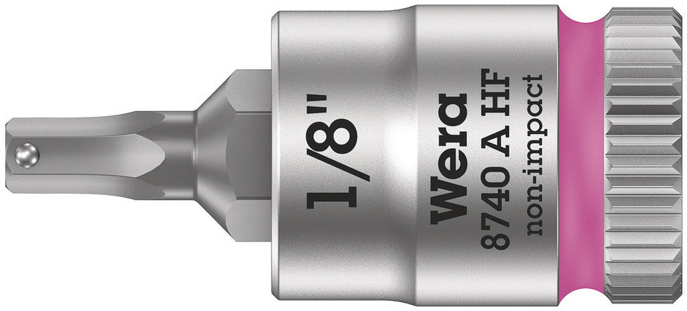 Wera 8740 A HF Zyklop bit socket with holding function, 1/4" drive 05003383001