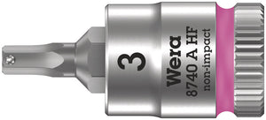 Wera 8740 A HF Zyklop bit socket with holding function, 1/4" drive 05003332001