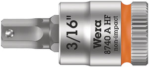 Wera 8740 A HF Zyklop bit socket with holding function, 1/4" drive 05003386001