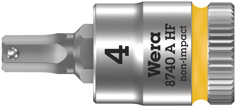 Wera 8740 A HF Zyklop bit socket with holding function, 1/4" drive 05003333001