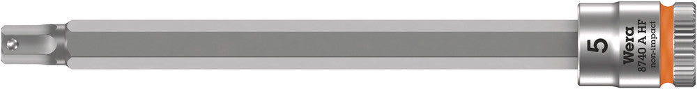 Wera 8740 A HF Zyklop bit socket with holding function, 1/4" drive 05003336001