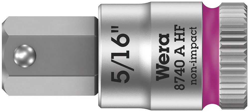Wera 8740 A HF Zyklop bit socket with holding function, 1/4" drive 05003389001