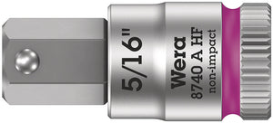 Wera 8740 A HF Zyklop bit socket with holding function, 1/4" drive 05003389001