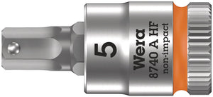 Wera 8740 A HF Zyklop bit socket with holding function, 1/4" drive 05003335001