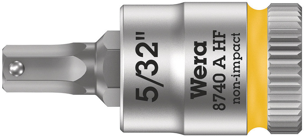 Wera 8740 A HF Zyklop bit socket with holding function, 1/4" drive 05003385001