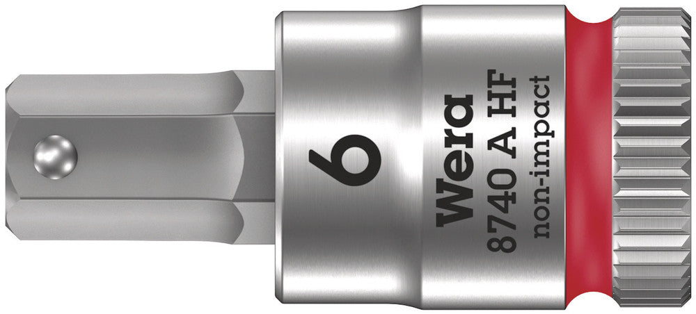 Wera 8740 A HF Zyklop bit socket with holding function, 1/4" drive 05003337001