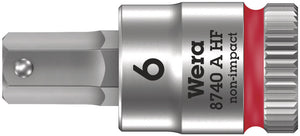 Wera 8740 A HF Zyklop bit socket with holding function, 1/4" drive 05003337001