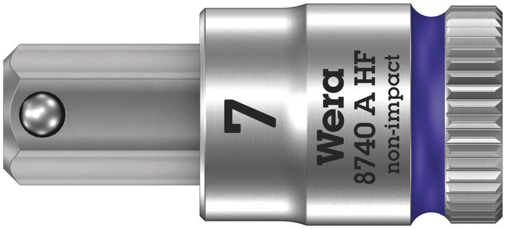Wera 8740 A HF Zyklop bit socket with holding function, 1/4" drive 05003341001