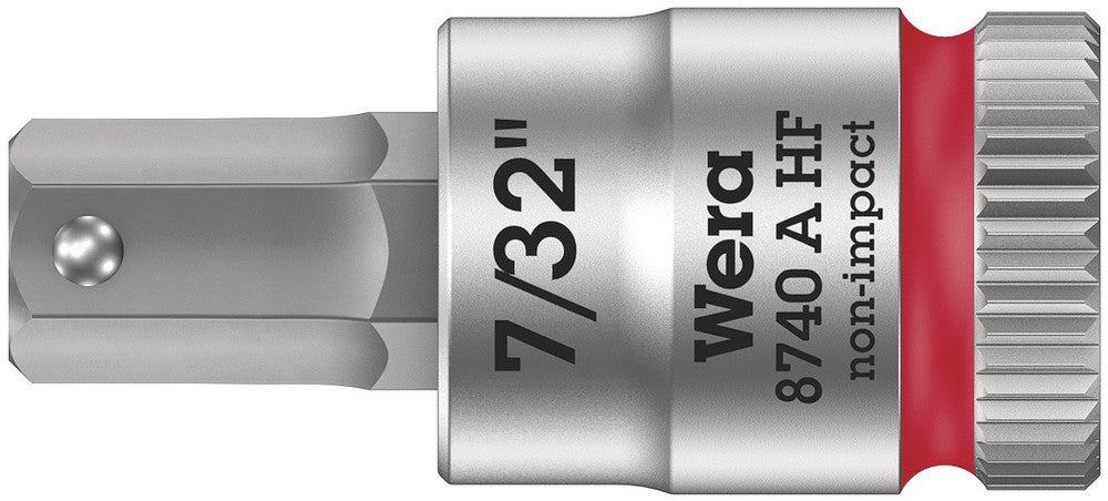 Wera 8740 A HF Zyklop bit socket with holding function, 1/4" drive 05003387001