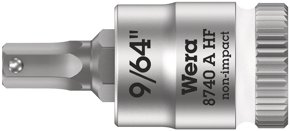 Wera 8740 A HF Zyklop bit socket with holding function, 1/4" drive 05003384001