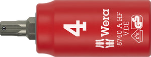 Wera 8740 A VDE HF Zyklop Bit socket, insulated, with 1/4" drive, with holding function for hexagonal socket screws 05005901001