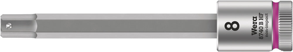 Wera 8740 B HF Zyklop bit socket with holding function, 3/8" drive 05003040001