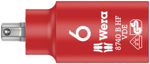Wera 8740 B VDE HF Zyklop Hex bit socket, insulated, with holding function, 3/8" drive 05004902001